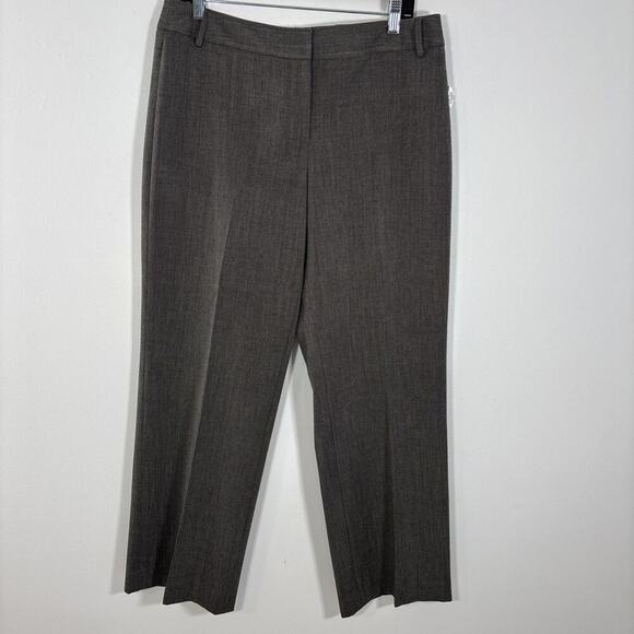 Apt 9 Maxwell Dress Slacks Pants 12 Short Inseam 30" Grey Tweed Business Office - Picture 1 of 8